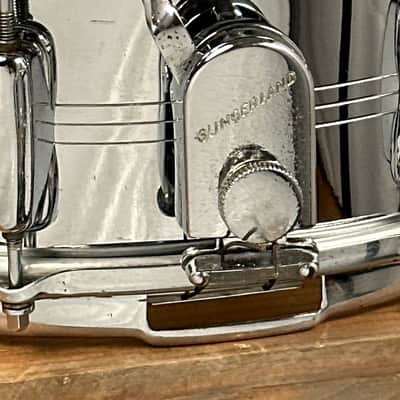 1960s Slingerland No. 130 Gene Krupa Sound King 5x14 8-Lug Chrome Over Brass Snare Drum w/ Zoomatic Strainer image 10