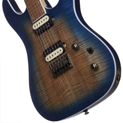 Cort KX Series KX300OPCB, Mahogany Body w/ Spalted Maple Top, EMG, Open Pore Cobalt Burst image 7