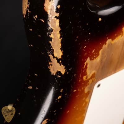 2024 - Fender Custom Shop Limited Edition Red Hot Stratocaster Super Heavy Relic - Faded Aged Chocolate 3-Tone Sunburst image 12