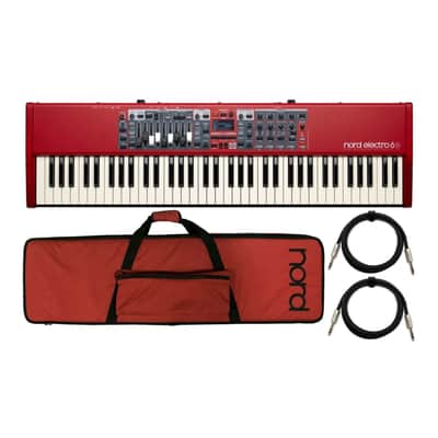 Nord Electro 6D 73 Key Semi-Weighted Action Keyboard, Nord Soft Case and Cables