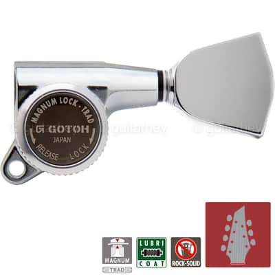 NEW Gotoh SG381-04 MGT Locking Tuners 7-String Keystone L4+R3 Set 4x3 - CHROME