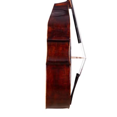 Antique Style Double Bass 3/4 with Flat Back Hand-Made in Romania #17 image 2