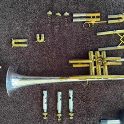 H.N. White King Silvertone Liberty #2 Trumpet 1936 - Sterling Silver and brass image 12