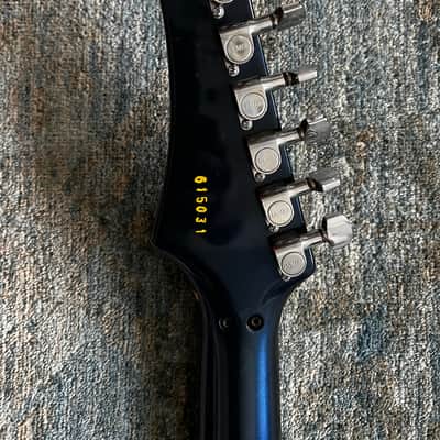 Hamer Phantom-customized shorthorn + Floyd Rose Trem 1986 - Blue Metallic image 6