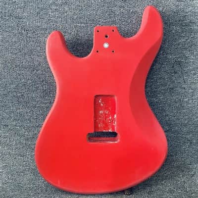 HSS Red Basswood Guitar Strat Style Body image 4