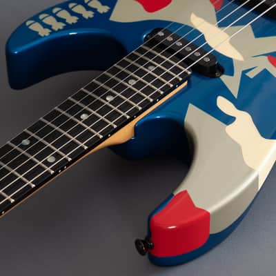 ESP Kamikaze II George Lynch Blue Camo 1989 image 16