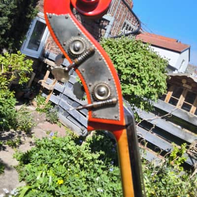 Framus Upright doubleBass 60/70s - Translucent Gretsch Orange image 5