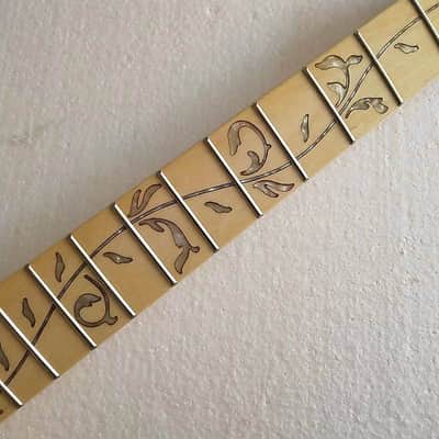 24 Frets Maple Wood Guitar Strat Style Neck, with Tree of Life Inlay image 3