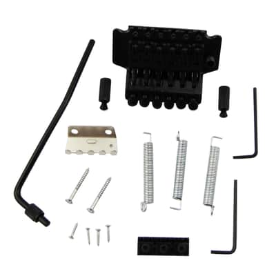 Musiclily Zinc Alloy Locking Tremolo Bridge System Set For Electric Guitar Parts,Black image 1