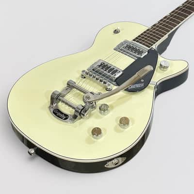 Gretsch G5230T Electromatic Jet FT Single-Cut w/ Bigsby Electric Guitar - Two-Tone Vintage White/London Grey image 11