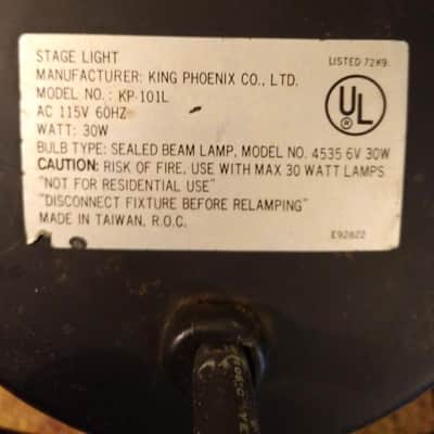 King Phoenix Stage Light KP 101L - Par 38 1980's black image 3