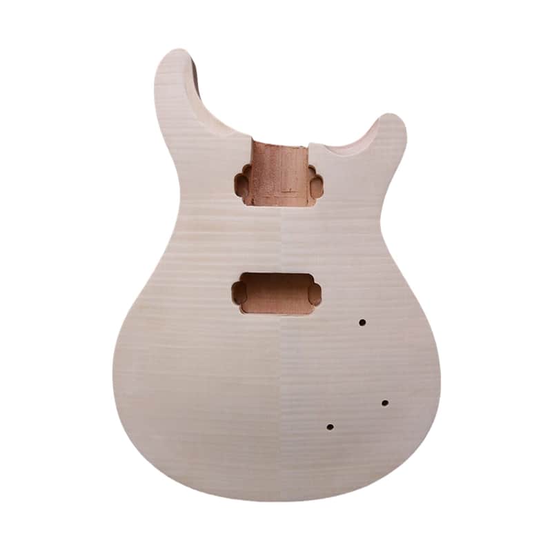 PRS Style Electric Guitar Body Flame Maple HH, Mahogany image 1