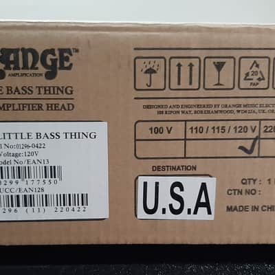 Orange Little Bass Thing 500-Watt Bass Amp Head 2020 - Present - White / Orange / Black image 9