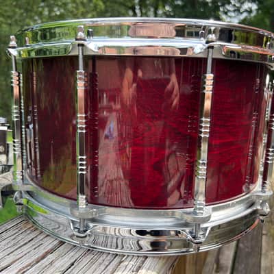 Pearl BC-814ED Free Floating 8” Birch snare 1984 - Cherry image 8