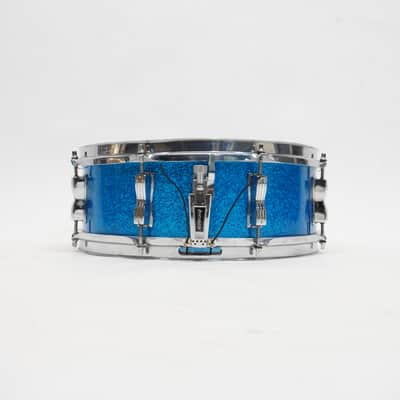 LUDWIG  CLASSIC JAZZ FESTIVAL 14"X5" SNARE DRUM 1970s - Blue Sparkle image 2