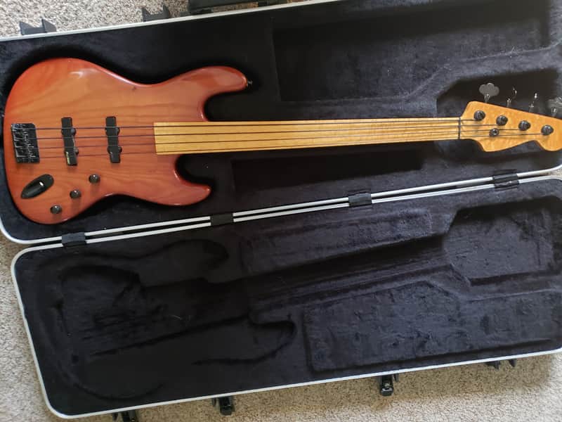 Custom Fretless Bass w Alembic parts Custom Unknown Birds eye maple and maple image 1