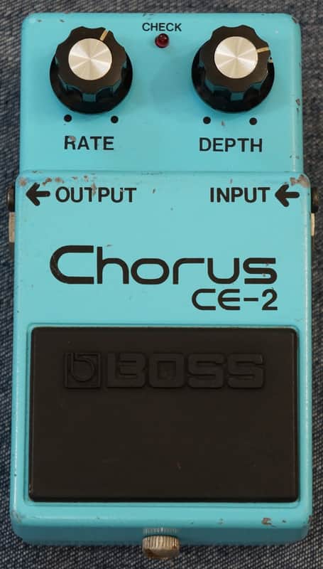 1980 Boss CE-2 Chorus. Silver screw, long dash, black label. | Reverb