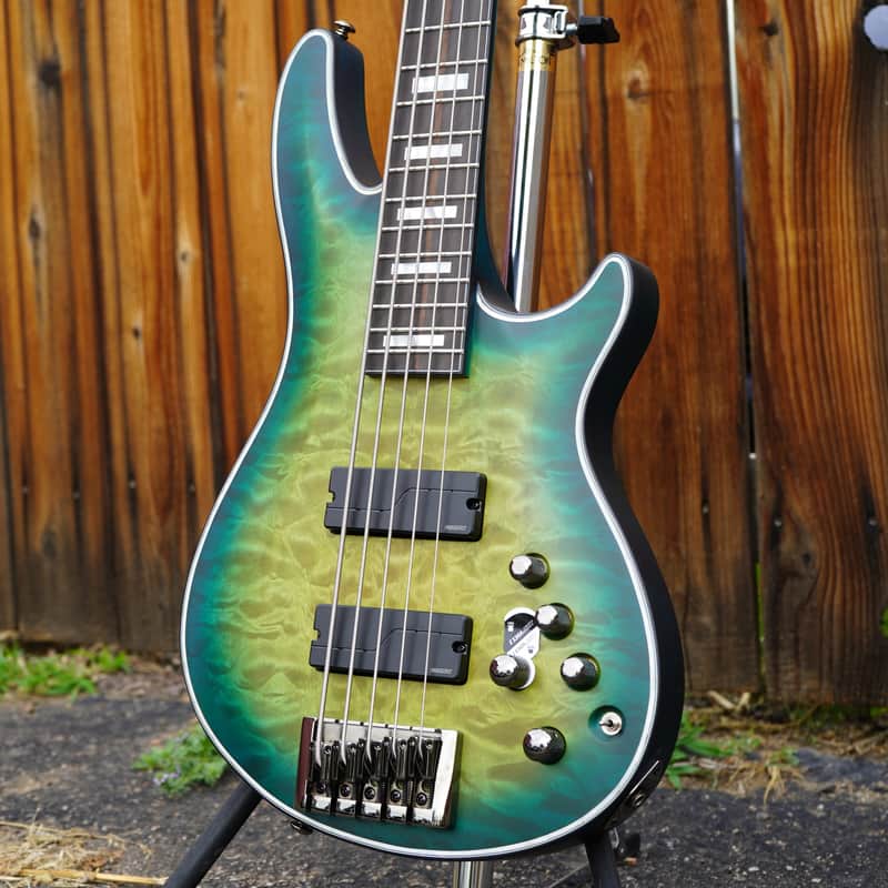 Schecter DIAMOND SERIES Signature Daniel Firth Hellraiser Extreme-5 Cthulhu Burst Satin 5-String Bass Guitar