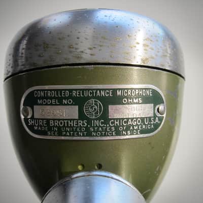 Shure 520-SL High Impedance Microphone Desk Mic Circa-1950s-Chrome & Black` image 17