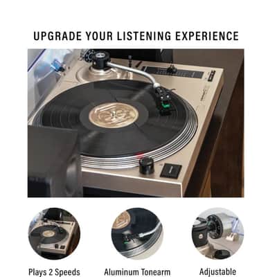 Crosley C100BT 2-Speed Bluetooth Turntable Record Player- Black-NEW image 2