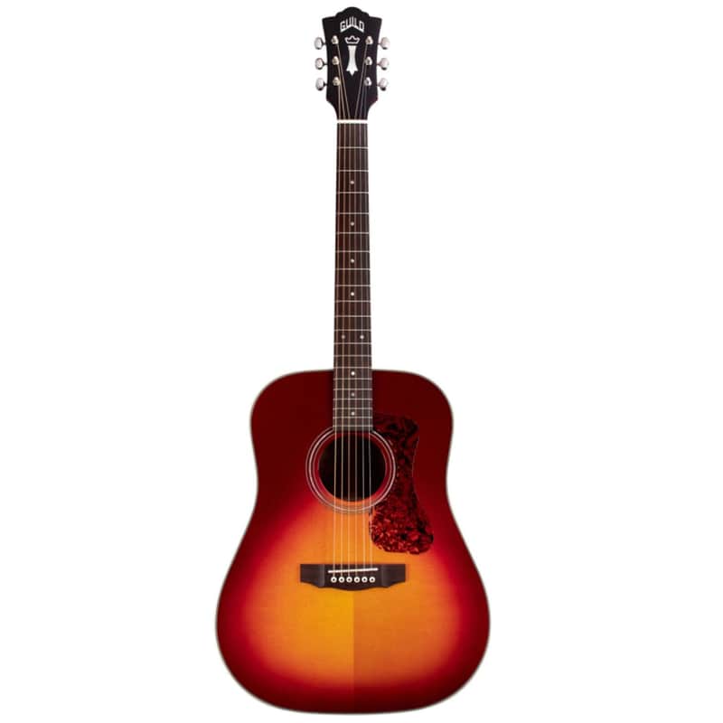 Guild D-140 Dreadnought Acoustic Guitar (Cherry Burst) image 1