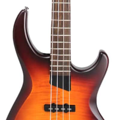 MTD Kingston Kingston Saratoga Deluxe 4 Deep Cherry Burst Satin, Indian Laurel Fretboard image 5