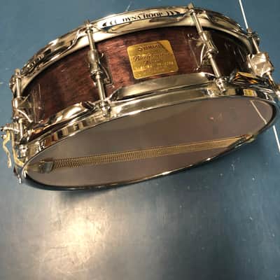 Yamaha  Birch Custom Absolute 14" x 4" Snare Black Woodgrain image 1