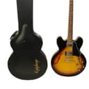 2021 Epiphone ES-335 IG Semi-Hollow Electric Guitar, Vintage Sunburst w/ Case