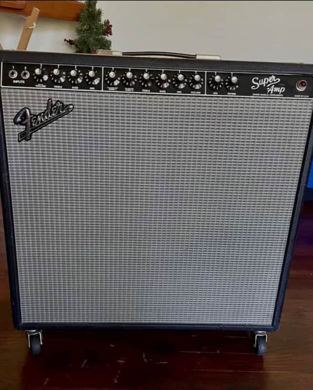 Fender Super Amp 2-Channel 60-Watt 4x10" Guitar Combo 1993 - 1995 - Black image 1