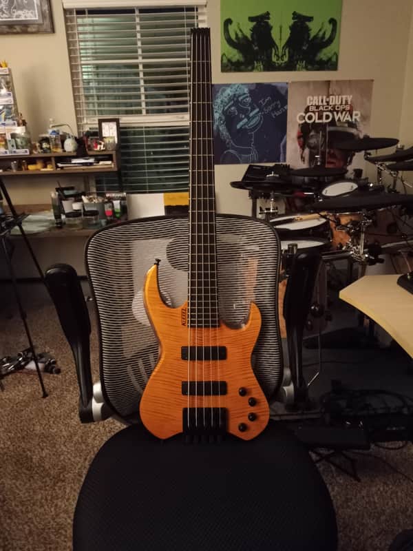 Kiesel Vader 5 String Bass Gold image 1