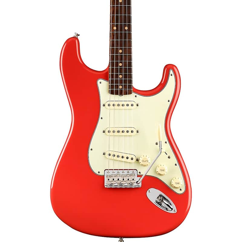 Fender American Vintage II 1961 Stratocaster Electric Guitar Regular Fiesta Red image 1