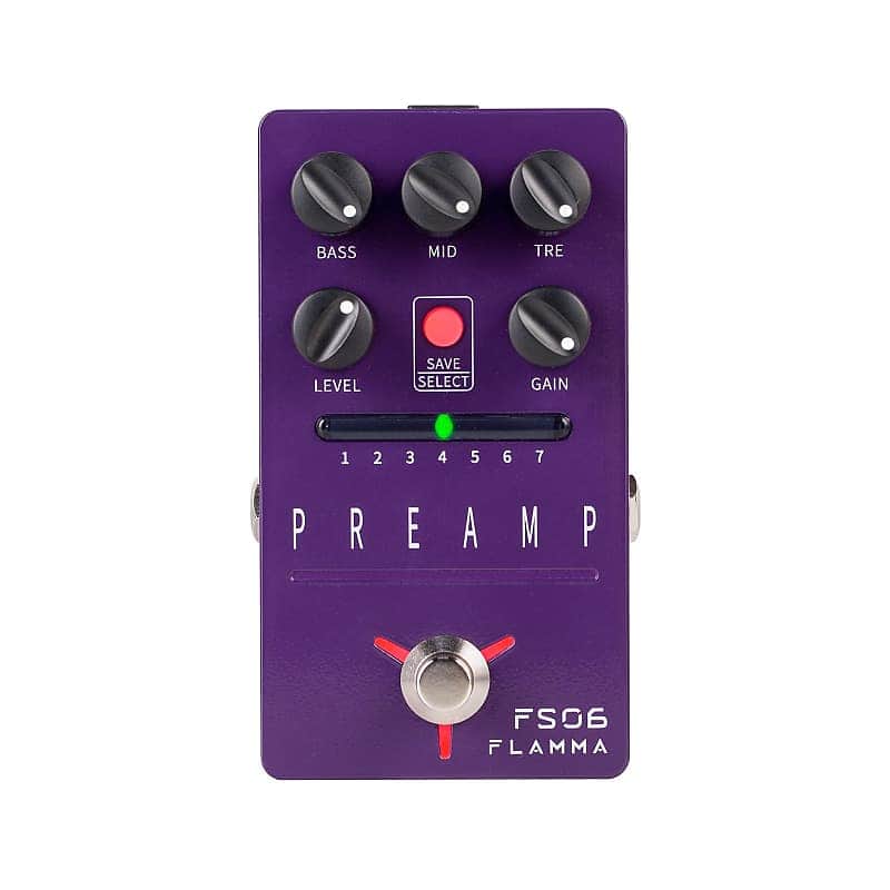 Flamma FS06 Digital Preamp Pedal with 7 Different Preamp Models 2020 Purple image 1