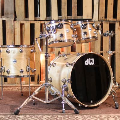 DW Collector's Pure Birch HVLT Natural Satin Oil Drum Set - 22,10,12,16 - SO#1433138 image 1