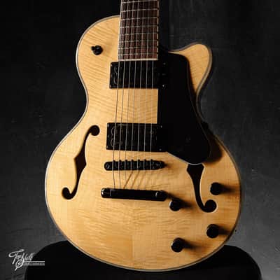 Grote Guitars 7-String Semi-Hollow HH Single-Cut Blonde Flame Maple 2014 image 1