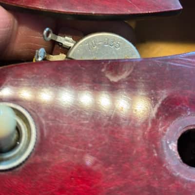 Gibson 1975 ES-335 TD Winered Split-Switch Flower Tuners Tarback PU´s Electric Guitar Case used image 23