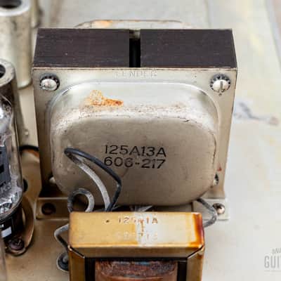 1962 Fender Bassman 6G6-A Tuxedo Brown Panel Blonde Vintage Piggyback Tube Amp w/ Oxford 12M6 image 17