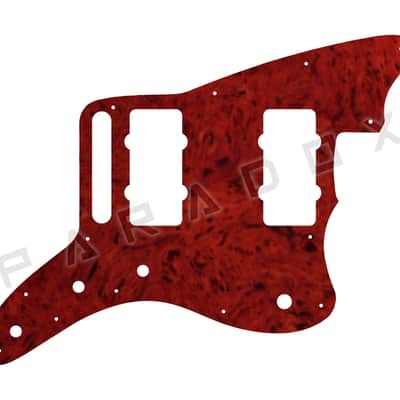 Custom Pickguard For 2024 - 2025 Made in Mexico Fender Player II Jazzmaster - Tortoise Shell Solid (Semi-Transparent) .070"