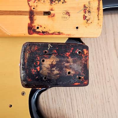 1983 Fender Precision Bass '57 Vintage Reissue Fullerton Black Over Fiesta Red 100% Original w/ohc image 18