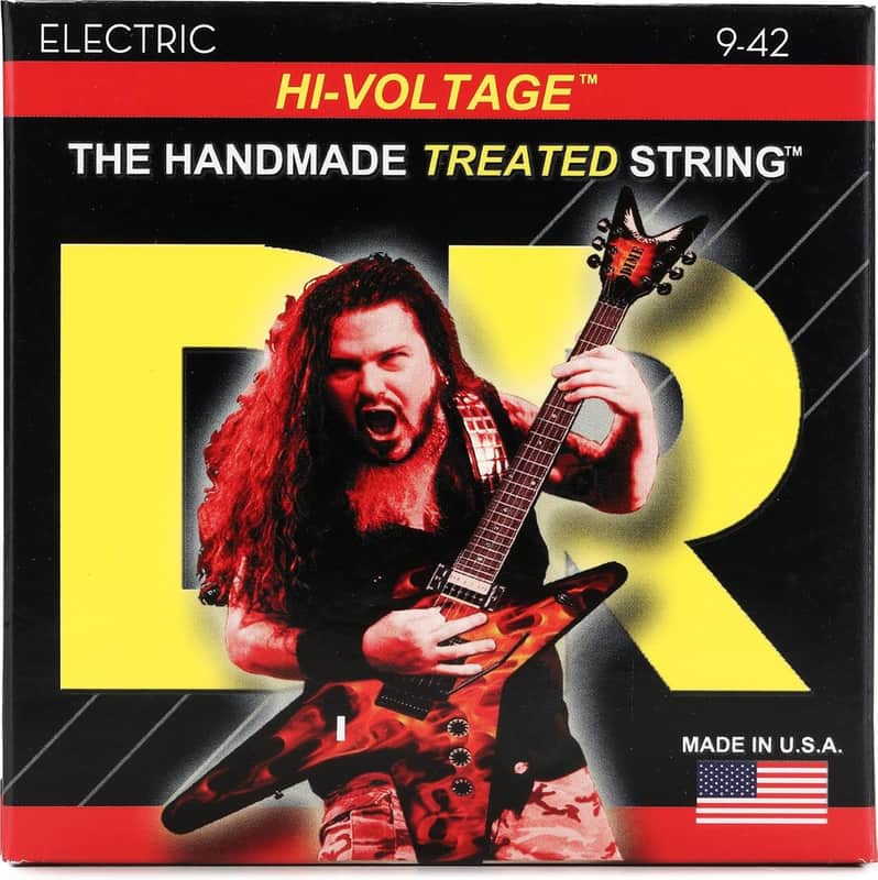 DR Strings DBG-9 Hi-Voltage Dimebag Darrell Nickel Plated Light Electric Guitar Strings 09-42 image 1