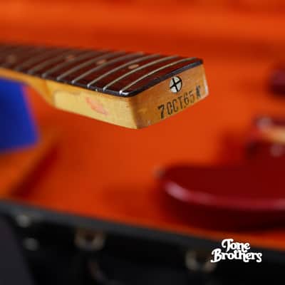 100% Original! 1965 Fender Jazz Bass - Candy Apple Red image 11