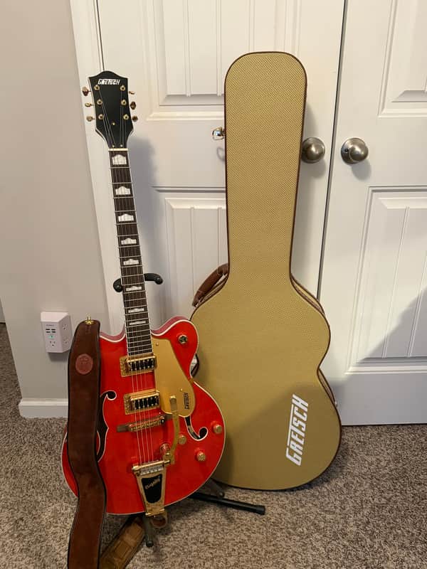 Gretsch G5422TG Electromatic Classic 2022 - Orange Stain w/Gretsch Tweed Hard Shell Case - FREE shipping image 1