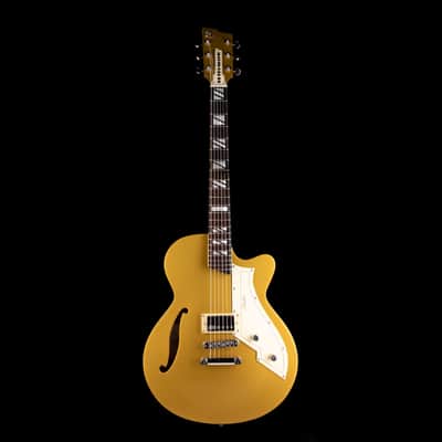 Pre-Owned Peerless Retromatic P1 Semi-Hollow Electric Guitar - Gold Top With OHSC image 2
