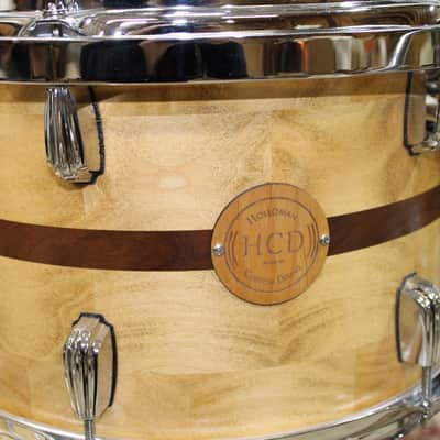 Holloman Custom Drums Maple/Walnut Drum Set - hand rubbed urethane over Danish oil image 2