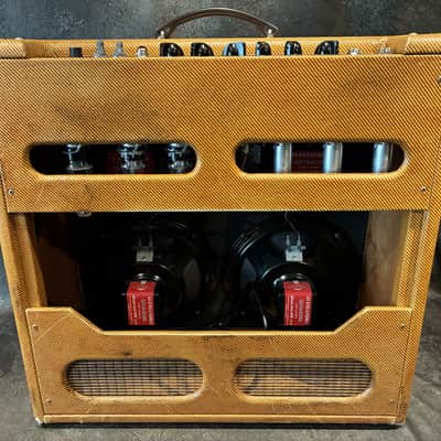 FENDER '59 BASSMAN - HANDWIRED by GEORGE ALESSANDRO - CUSTOM BUILT RELIC'D TWEED CABINET by ARMADILLO AMP WORKS image 10