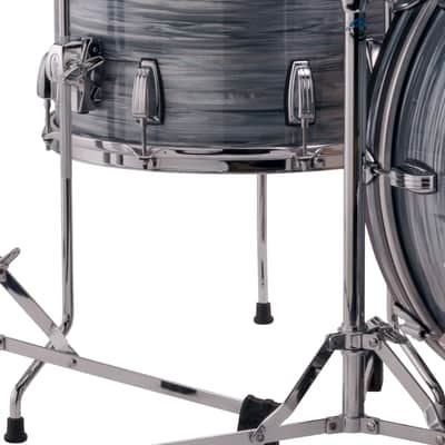Ludwig *Pre-Order* Classic Maple 14x14" Vintage Blue Oyster Floor Tom Drum w/Legs | Made in the USA | Special Order | Authorized Dealer image 1