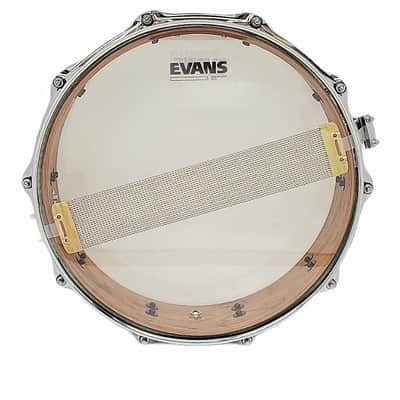 Udrum 3.75x14" Cherry Wood Snare 2021 Textured Turquoise Sparkle image 3