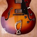Guild X500-SB Hollow-Body Electric Guitar in Sunburst, with Hard Case, USED