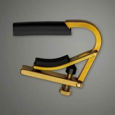 Shubb C8B Partial Capo, Skips the 6th String, Emultes Drop D Tuning, Brass image 3