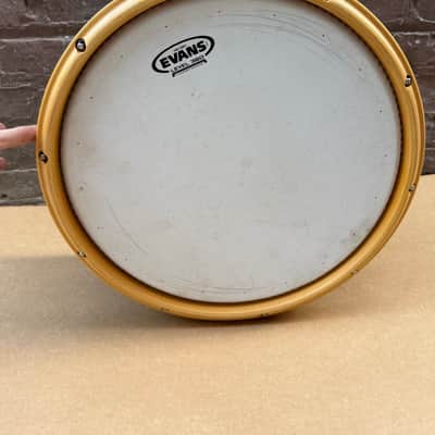 Dunnett Classic StereoPly 4-Ply Maple/Poplar Snare Drum w/ Wood Hoops Gold Sparkle 14x5'' image 5