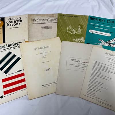 Lot of 17 Old Vintage Organ Books & Sheet Music Creative Organist, Moonlight Cocktails, Solo, Modern image 1